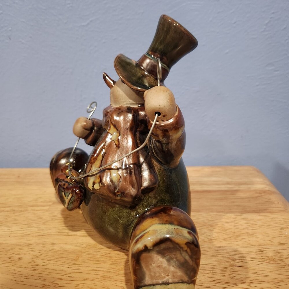 Snowman Holding JOY Sign Figurine Christmas Tabletop 8" Decor Grazed - Picture 3 of 8